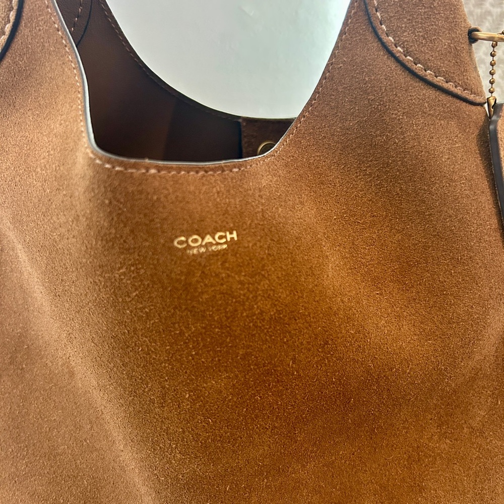 Coach Brooklyn 28 Tan Suede - Picture 2 of 14